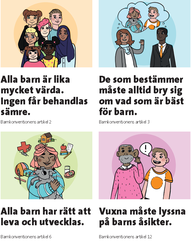 Affisch med information om barnkonventionen