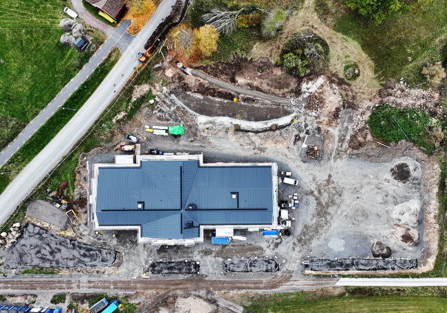 Drönarbild över Ekängens förskola.