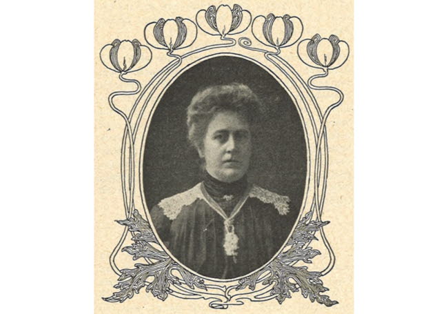 Porträtt av Bertha Hübner.