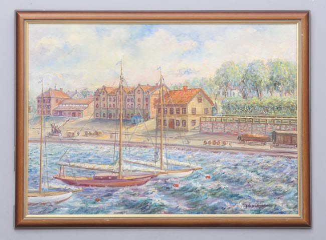 Tavla hamnen med Långa soffan