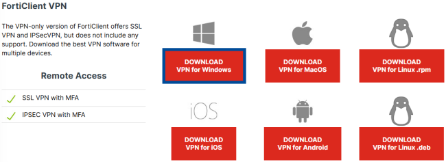 Download VPN för Windows-knapp.