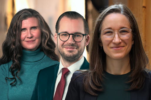 Märta Stenevi Wallin, Mattias Bäckström Johansson (SD) och Laila Naraghi (S).
